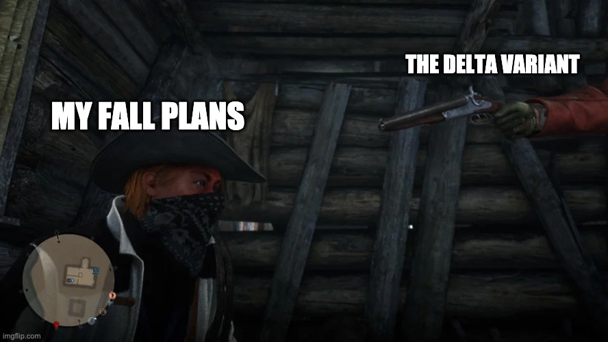 Covid Strikes Again | THE DELTA VARIANT; MY FALL PLANS | image tagged in covid-19 | made w/ Imgflip meme maker