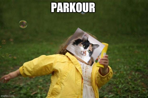 girl running | PARKOUR | image tagged in girl running | made w/ Imgflip meme maker