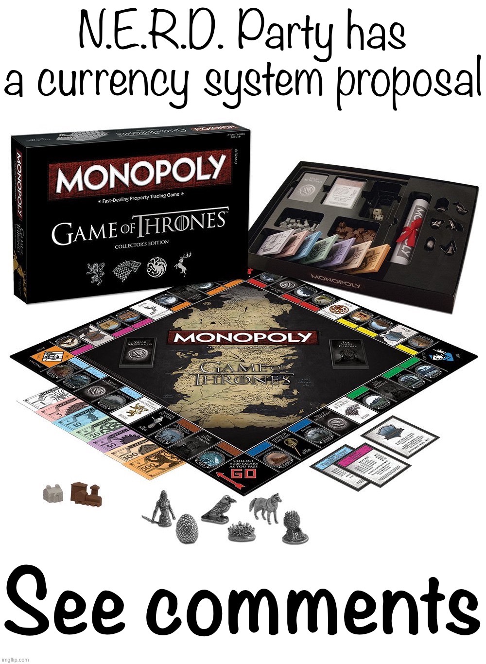 See link for discussion thread. | image tagged in nerd party currency system | made w/ Imgflip meme maker