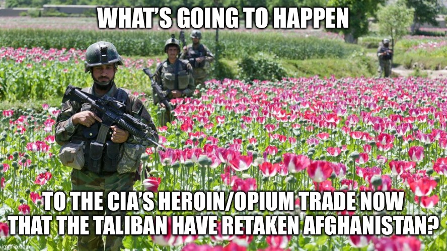 WHAT’S GOING TO HAPPEN; TO THE CIA’S HEROIN/OPIUM TRADE NOW THAT THE TALIBAN HAVE RETAKEN AFGHANISTAN? | image tagged in heroin,george bush | made w/ Imgflip meme maker