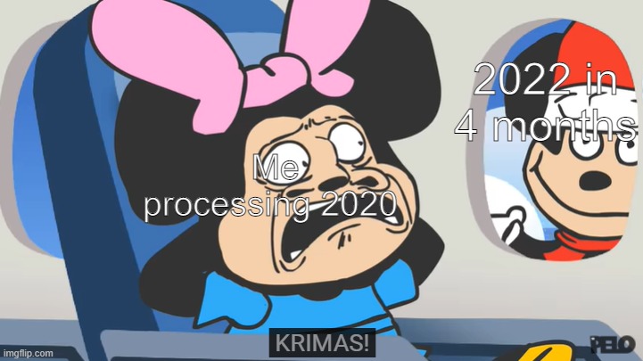 Ahhhh | 2022 in 4 months; Me processing 2020 | image tagged in krima | made w/ Imgflip meme maker