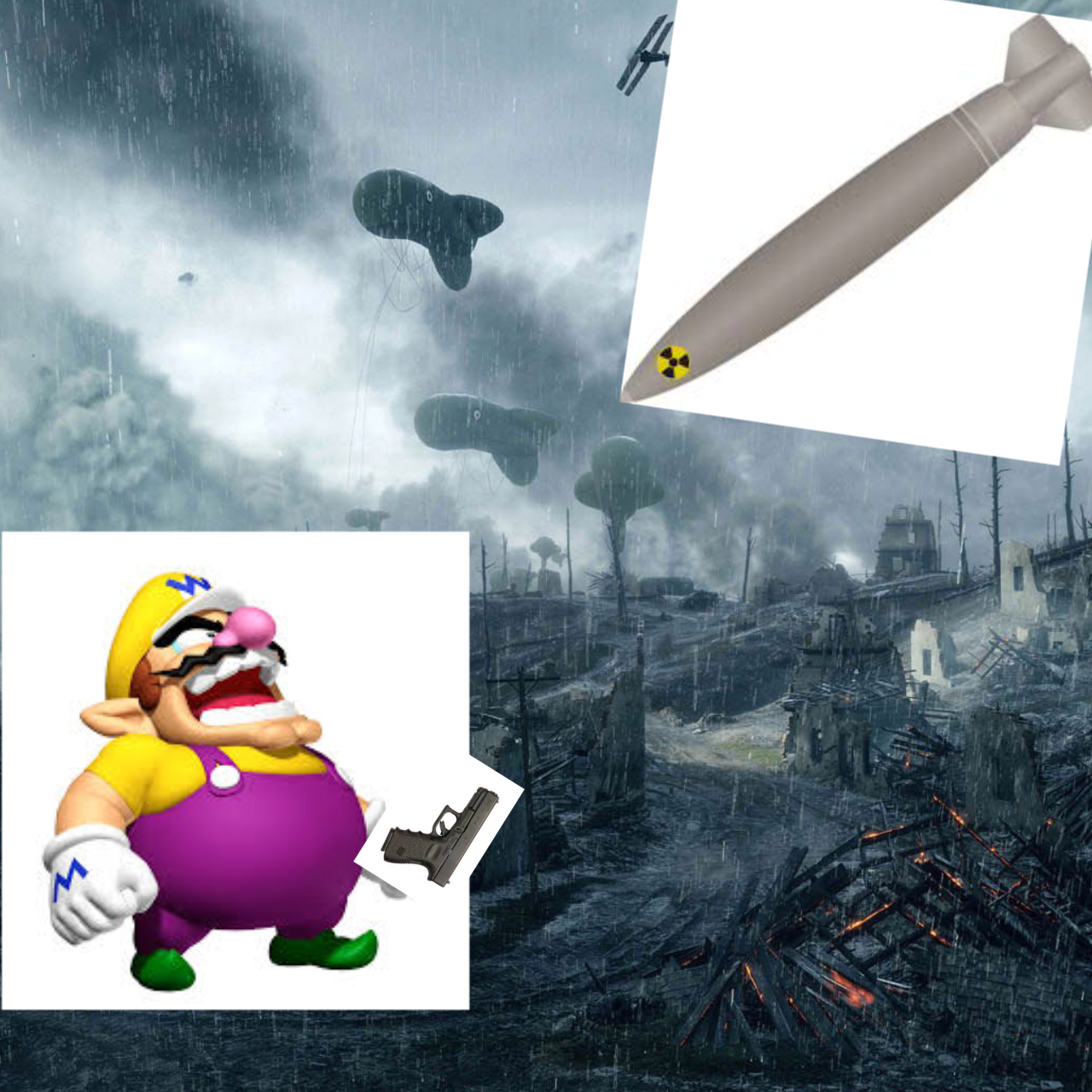 Wario at war Blank Meme Template