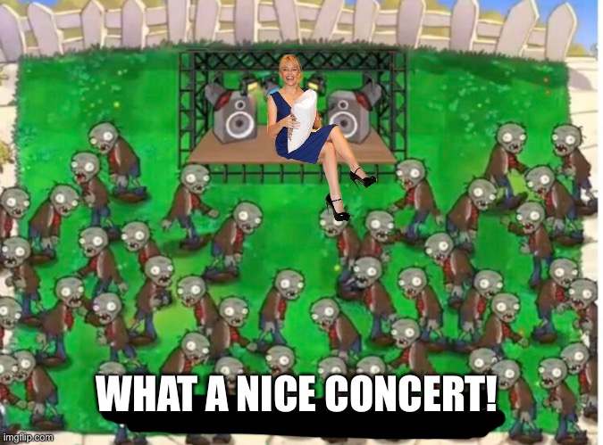 Everyone got STD instantly | WHAT A NICE CONCERT! | image tagged in plants vs zombiez | made w/ Imgflip meme maker