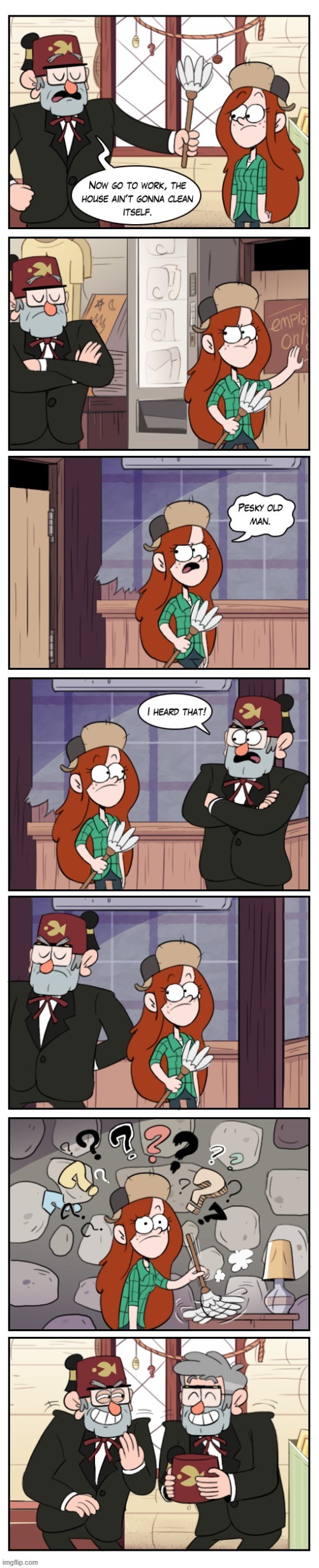 Brothers having fun | image tagged in funny,cute,wholesome,gravity falls | made w/ Imgflip meme maker