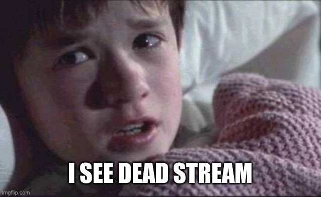 I See Dead People Meme | I SEE DEAD STREAM | image tagged in memes,i see dead people | made w/ Imgflip meme maker