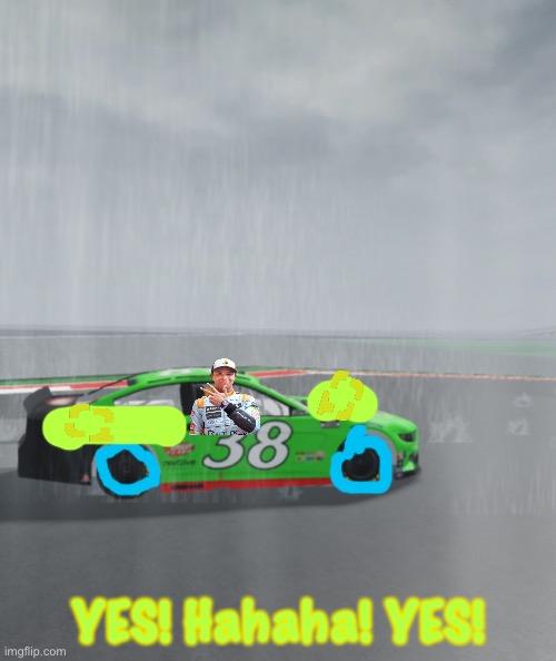 Lando Norris took pole in the rain. Full Classification in the comments. | YES! Hahaha! YES! | image tagged in nmcs,nascar,texas,austin,memes,lando norris | made w/ Imgflip meme maker
