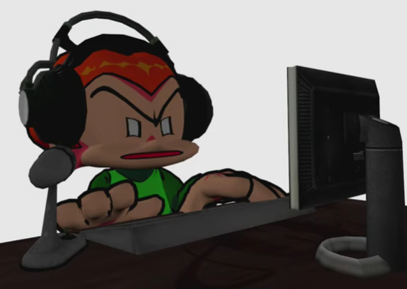 High Quality pico lookin at da computer like bruh Blank Meme Template