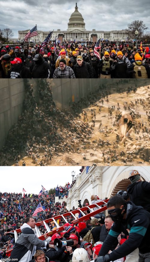 image tagged in jan 6th,world war z horde,qanon - insurrection - trump riot - sedition | made w/ Imgflip meme maker