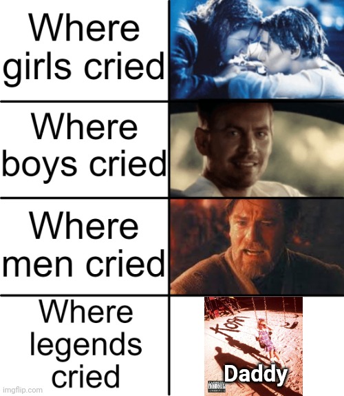 Is it bad that I like this? | Daddy | image tagged in where girls cried,korn,memes,billie eilish,fans,depressed | made w/ Imgflip meme maker