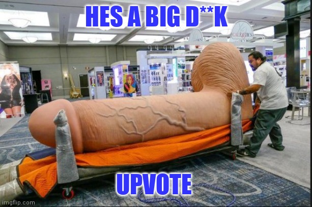 HES A BIG D**K UPVOTE | made w/ Imgflip meme maker