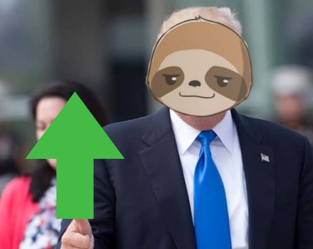 Sloth upvote Blank Meme Template