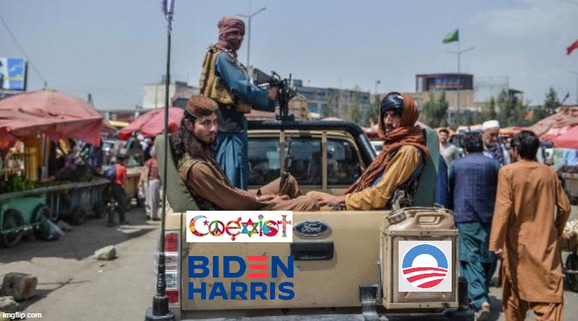 Tali-Biden Take Afghanistan | image tagged in taliban truck,afghanistan,taliban,joe biden,biden,kamala harris | made w/ Imgflip meme maker