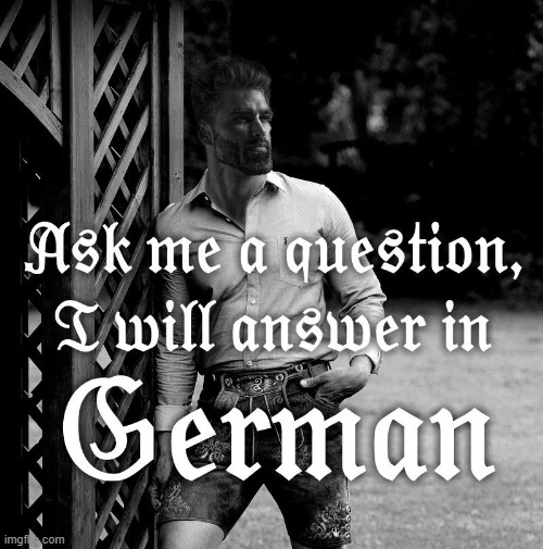 Deutscher Chad | image tagged in hehehe,hehe boi | made w/ Imgflip meme maker