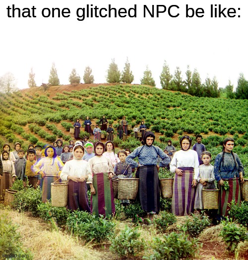 rerererer | that one glitched NPC be like: | image tagged in memes,funny | made w/ Imgflip meme maker