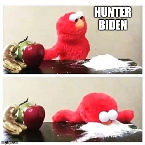 elmo cocaine | HUNTER BIDEN | image tagged in elmo cocaine | made w/ Imgflip meme maker