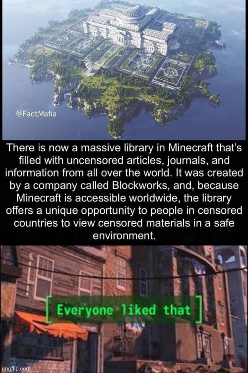 MINECRAFT IS AMAZING! | image tagged in everyone liked that,minecraft,minecrafter,minecraft memes | made w/ Imgflip meme maker