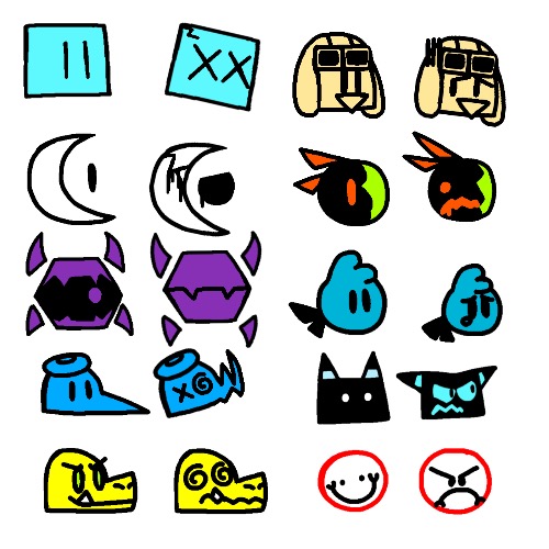 Second row of icons, I ran out of ideas for the last one. | made w/ Imgflip meme maker