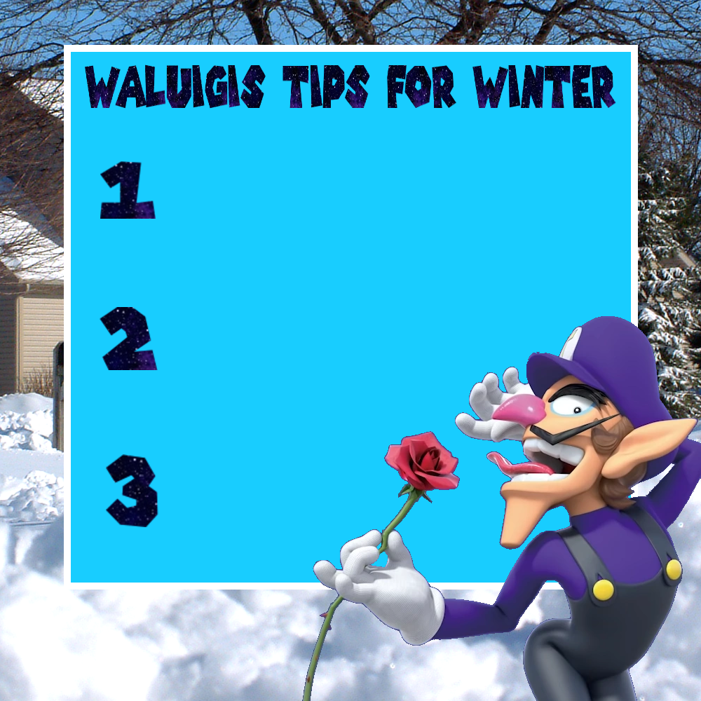 Waluigi's Tips For Winter Blank Meme Template