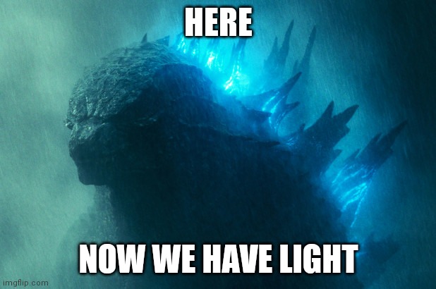 The King Disapproves | HERE NOW WE HAVE LIGHT | image tagged in the king disapproves | made w/ Imgflip meme maker