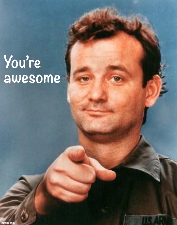 You’re awesome with text | image tagged in you re awesome with text,custom template,bill murray,bill murray you're awesome,actor,awesome | made w/ Imgflip meme maker
