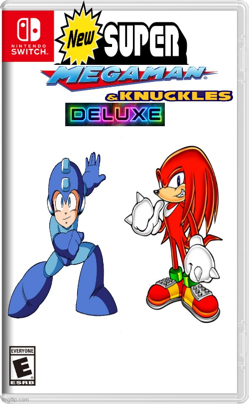 New Super Mega Man & Knuckles Deluxe- Reveal Trailer- Nintendo Switch | image tagged in nintendo switch | made w/ Imgflip meme maker