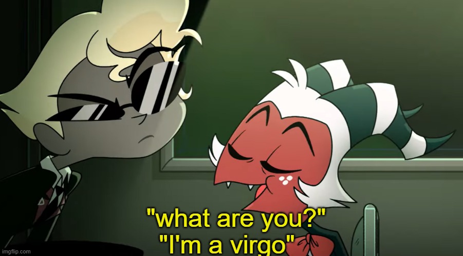 "I'm a virgo"; "what are you?" | made w/ Imgflip meme maker