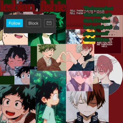 Fishie's TodoDeku temp | image tagged in fishie's tododeku temp | made w/ Imgflip meme maker