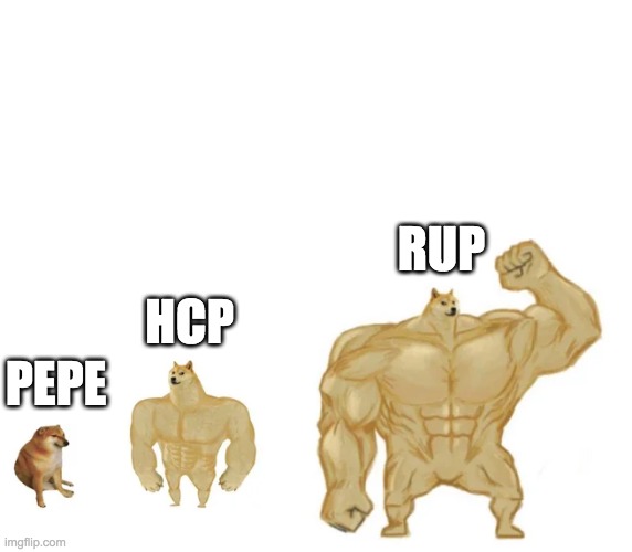 cheems, buff doge, ultra doge | HCP PEPE RUP | image tagged in cheems buff doge ultra doge | made w/ Imgflip meme maker