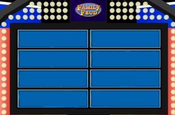 High Quality Family Feud survey board Blank Meme Template