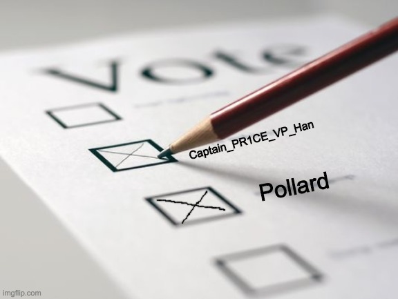 The best way to vote: for the Right Unity Party ticket! | Captain_PR1CE_VP_Han; Pollard | image tagged in vote,for,the,right,unity,party | made w/ Imgflip meme maker