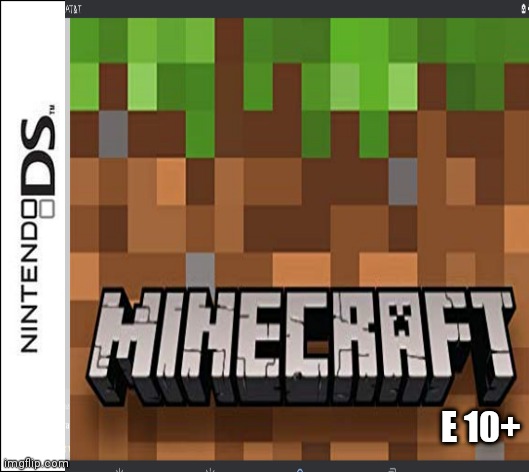 Minecraft DS | E 10+ | image tagged in minecraft | made w/ Imgflip meme maker