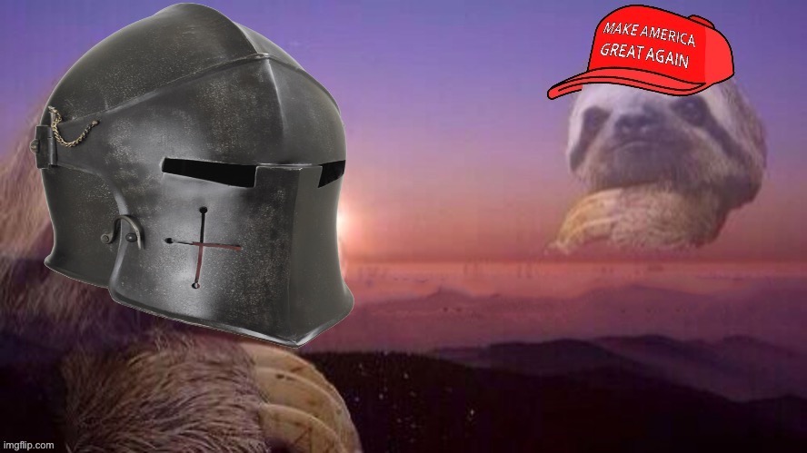 Crusader sloth | image tagged in crusader sloth | made w/ Imgflip meme maker