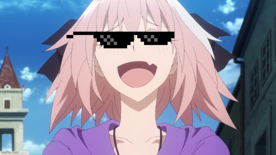 image tagged in astolfo anime laugh | made w/ Imgflip meme maker