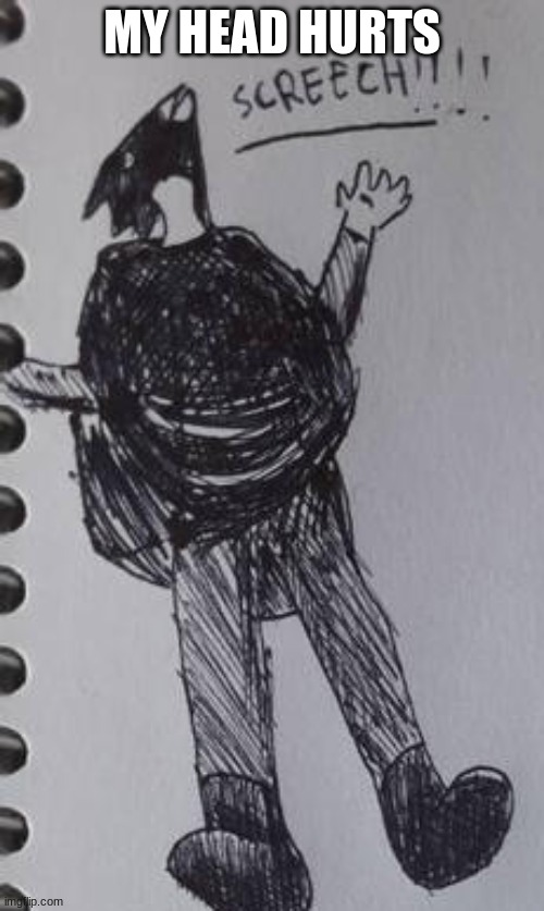 tokoyami screech | MY HEAD HURTS | image tagged in tokoyami screech | made w/ Imgflip meme maker