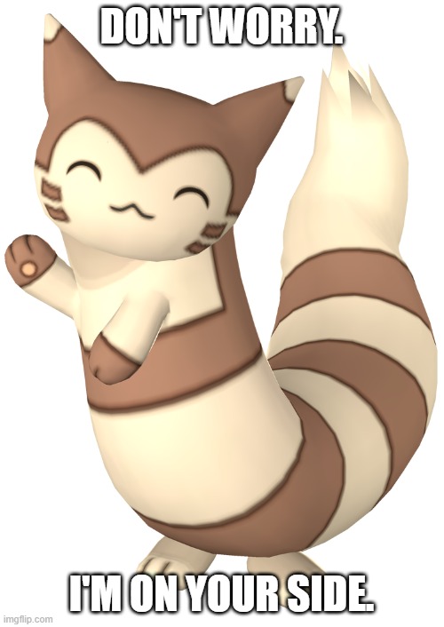 furret transparent 2 | DON'T WORRY. I'M ON YOUR SIDE. | image tagged in furret transparent 2 | made w/ Imgflip meme maker