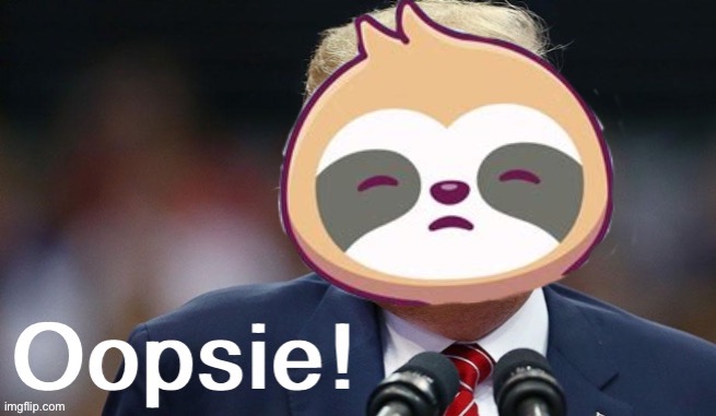 Sloth oopsie Blank Meme Template
