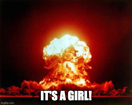 Nuclear Explosion Meme | IT'S A GIRL! | image tagged in memes,nuclear explosion | made w/ Imgflip meme maker