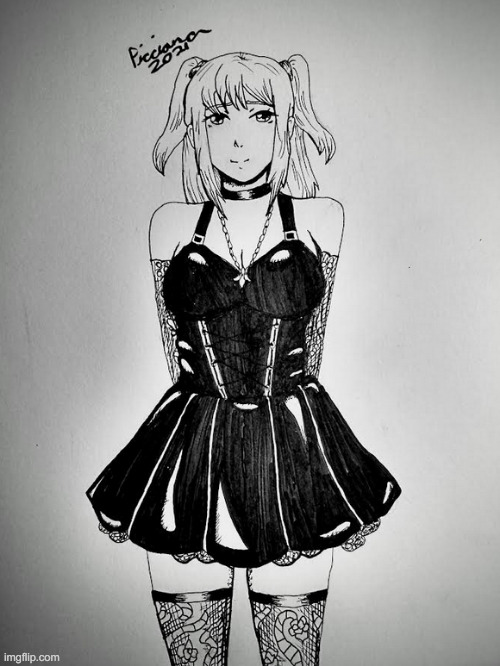 Misa Amane drawing | image tagged in hi | made w/ Imgflip meme maker