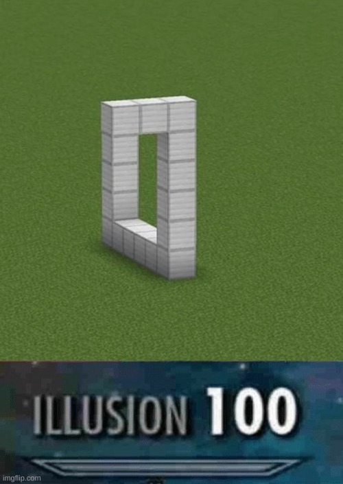 This image hurts my brain | image tagged in illusion 100,illusions,minecraft | made w/ Imgflip meme maker