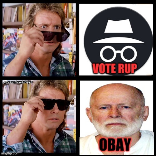 John Carpenter's RUP lives! | image tagged in john carpenter,they live,vote,pepe,party | made w/ Imgflip meme maker