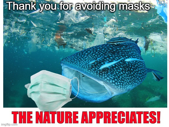Thank you for avoiding masks; THE NATURE APPRECIATES! | made w/ Imgflip meme maker