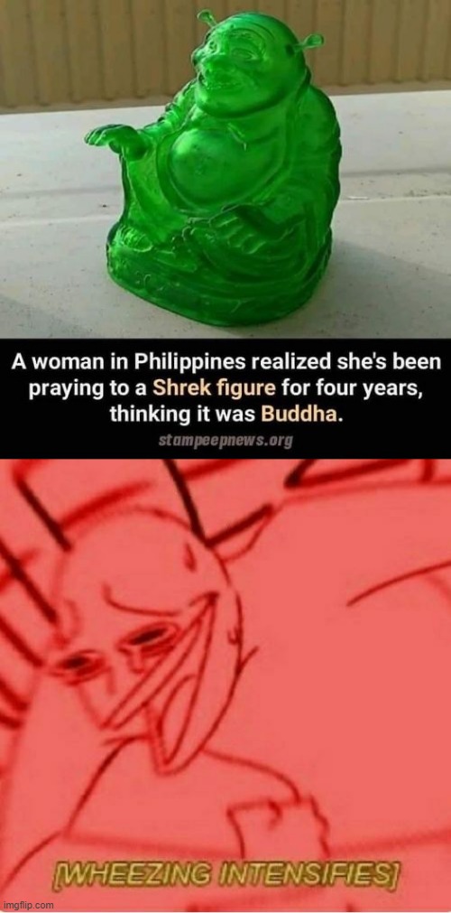 shrekism | image tagged in wheeze | made w/ Imgflip meme maker