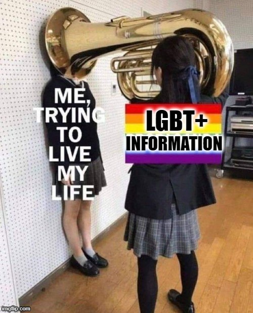 ME, trying to get on with my life ! | image tagged in lgbt | made w/ Imgflip meme maker