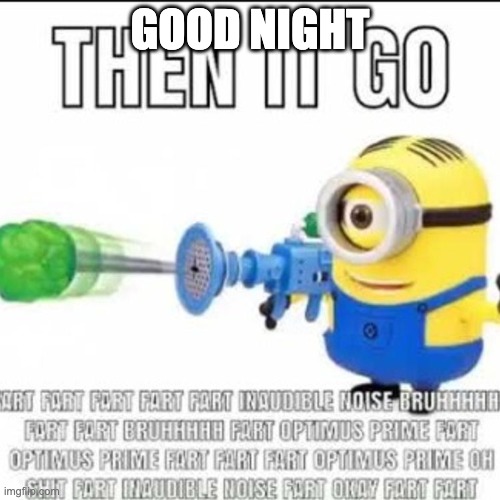 then it go | GOOD NIGHT | image tagged in then it go | made w/ Imgflip meme maker