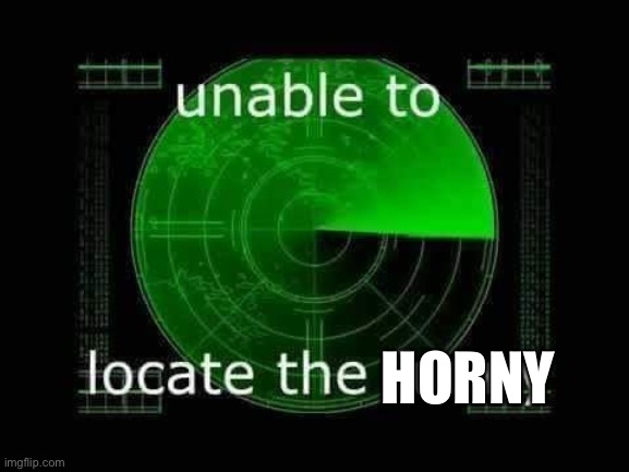 Unable to locate the funny | HORNY | image tagged in unable to locate the funny | made w/ Imgflip meme maker