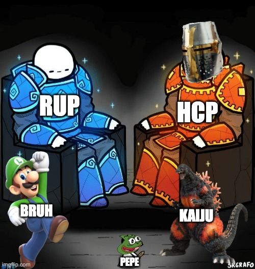 The Presidential election in a nutshell. | RUP; HCP; BRUH; KAIJU; PEPE | image tagged in vote pr1ce,for president,vote incognitoguy,for vice president,vote pollard,for congress | made w/ Imgflip meme maker
