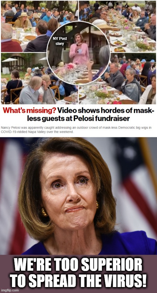 You want a mandate?! The 2022 elections are coming, you piece of crap! | NY Post
story; WE'RE TOO SUPERIOR TO SPREAD THE VIRUS! | image tagged in memes,nancy pelosi,democrats,hypocrisy,covid-19,coronavirus | made w/ Imgflip meme maker