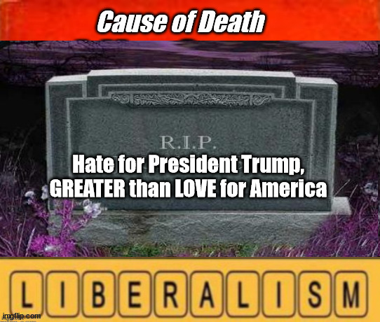Love for America...NO...Hate for Trump?...Hell yeah | Hate for President Trump, GREATER than LOVE for America | image tagged in trump hate,malcontents,liberalism,evil,democrats | made w/ Imgflip meme maker