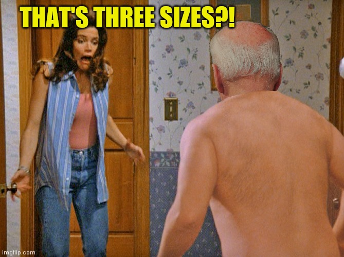 THAT'S THREE SIZES?! | made w/ Imgflip meme maker