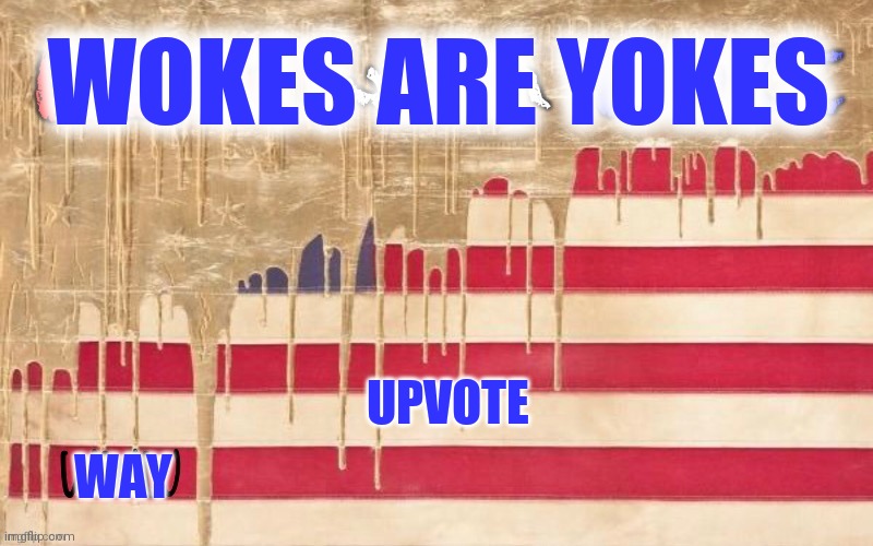 WOKES ARE YOKES WAY UPVOTE | made w/ Imgflip meme maker